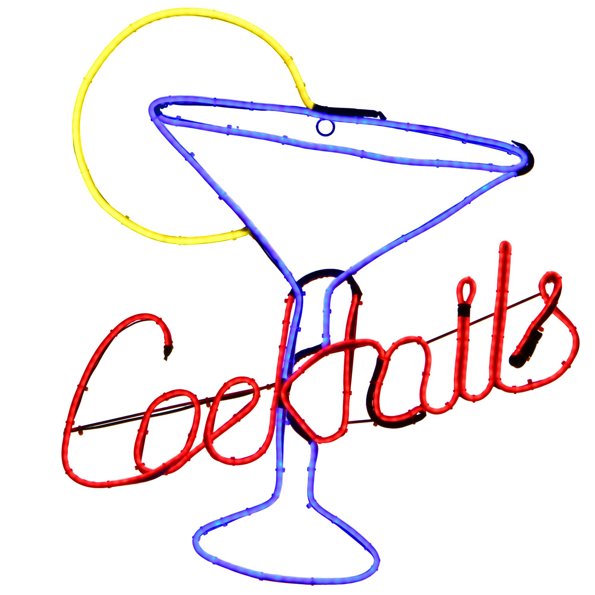 23" LED Cocktails Sign